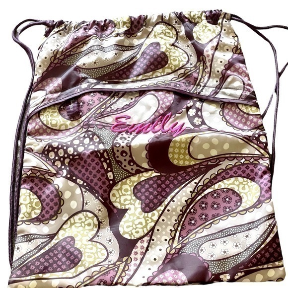 thirty-one Handbags - Thirty One Personalized "Emily" Drawstring Paisley Sling Bag